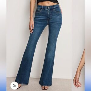 Good American Classic Blue Flared Women's Jeans